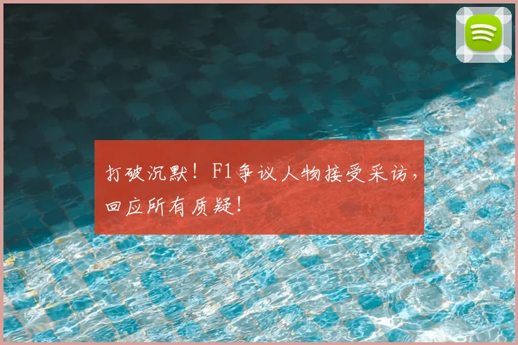 打破沉默!F1争议人物接受采访,回应所有质疑!